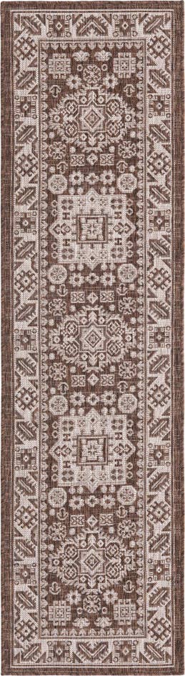 Detail image of 2' x 8' Easy-Clean Aztec Indoor / Outdoor Runner Rug