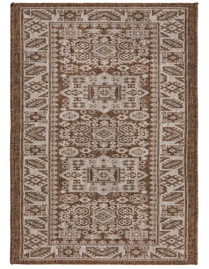 2' x 6' Easy-Clean Aztec Indoor / Outdoor Runner Rug