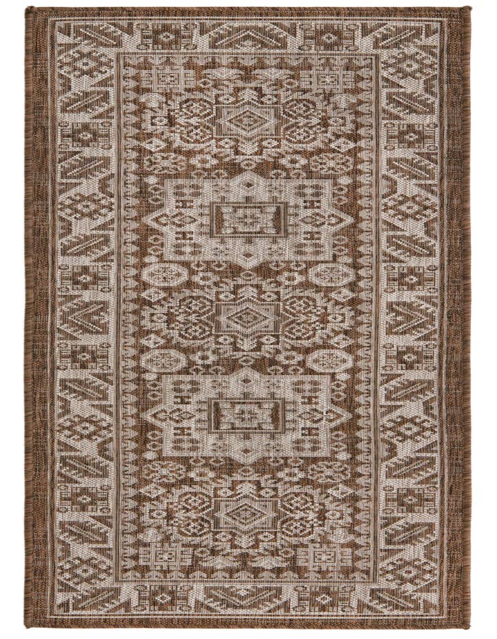 Detail image of 2' x 6' Easy-Clean Aztec Indoor / Outdoor Runner Rug