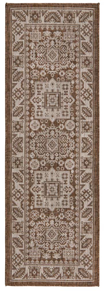 2' x 6' Easy-Clean Aztec Indoor / Outdoor Runner Rug