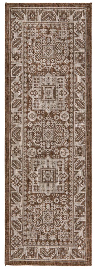 Detail image of 2' x 6' Easy-Clean Aztec Indoor / Outdoor Runner Rug