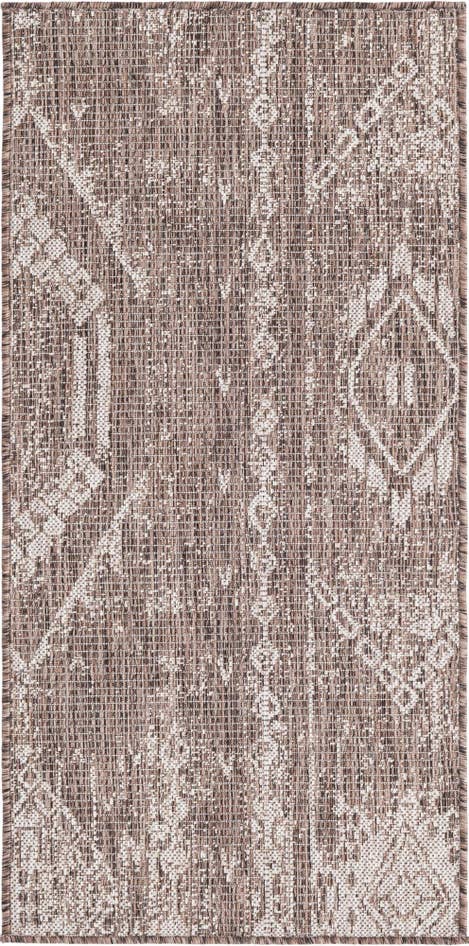 Detail image of 2' x 4' Easy-Clean Bohemian Indoor / Outdoor Runner Rug