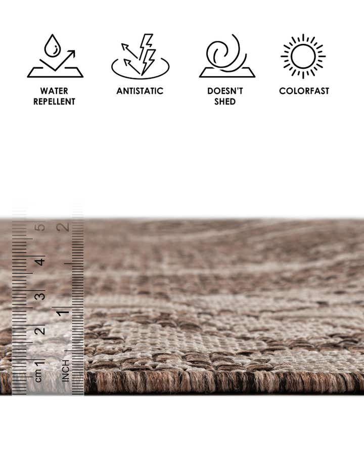 2' 7 x 12' Easy-Clean Bohemian Indoor / Outdoor Runner Rug