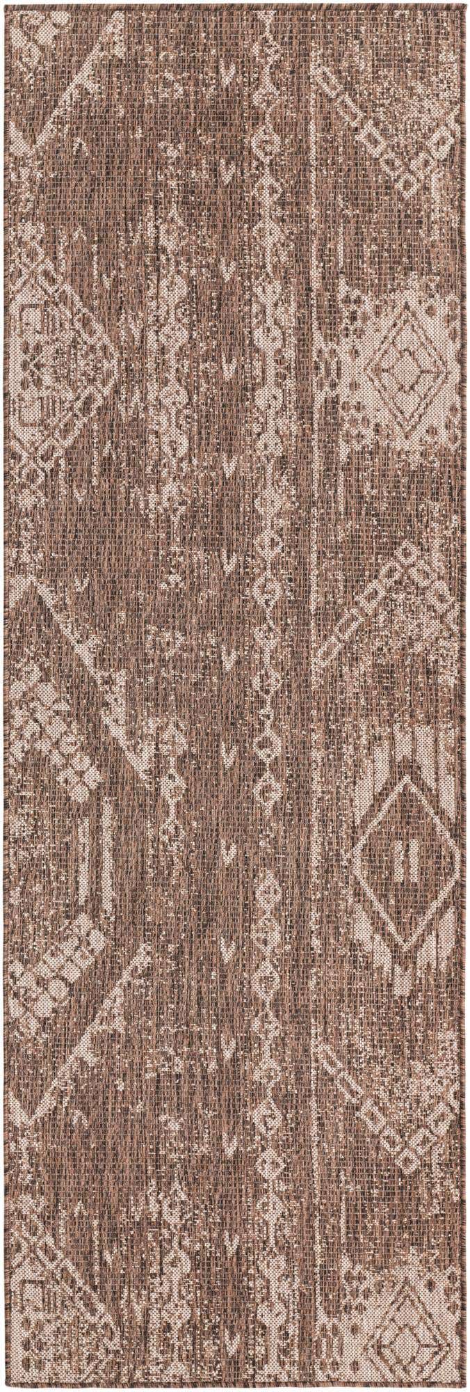 2' x 8' Easy-Clean Bohemian Indoor / Outdoor Runner Rug
