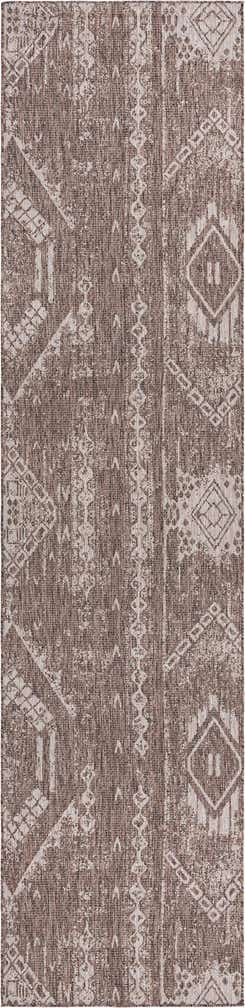 3' 3 x 14' Easy-Clean Bohemian Indoor / Outdoor Runner Rug