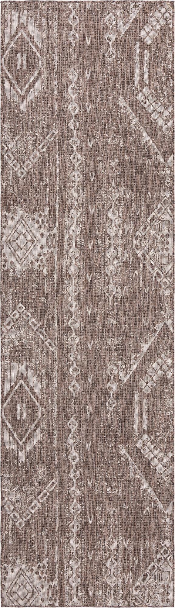 2' 7 x 12'  Washable Bohemian Indoor / Outdoor Runner Rug