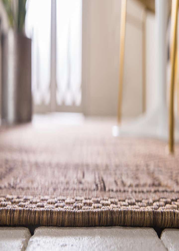 2' x 6' Easy-Clean Border Indoor / Outdoor Runner Rug