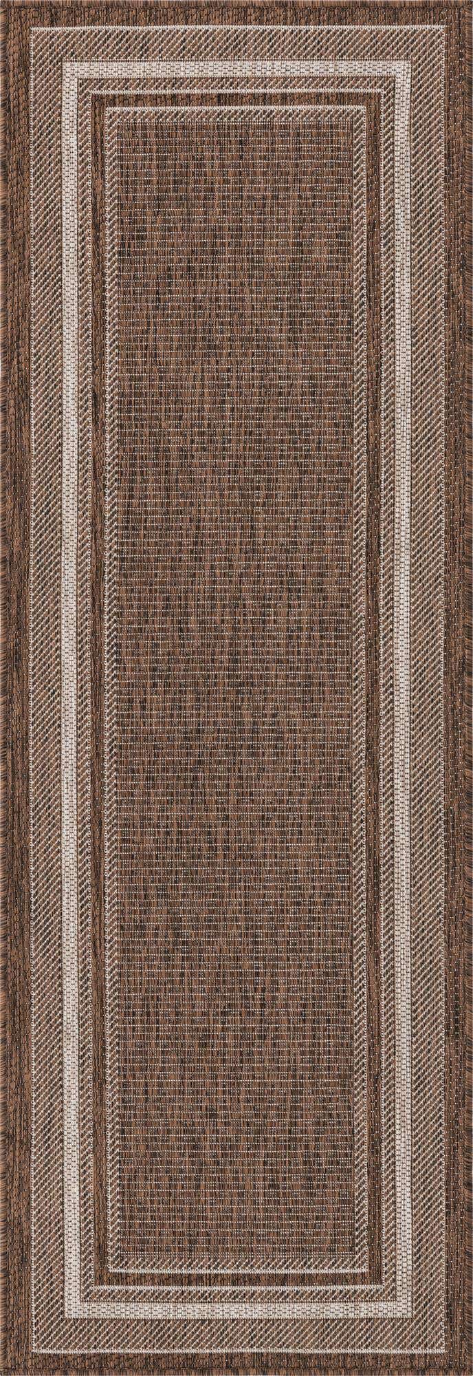 2' x 6' Easy-Clean Border Indoor / Outdoor Runner Rug