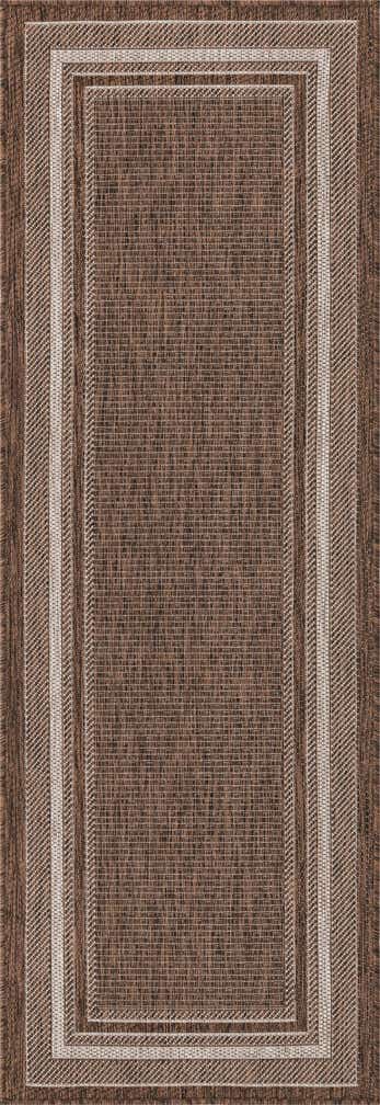 2' x 6' Easy-Clean Border Indoor / Outdoor Runner Rug