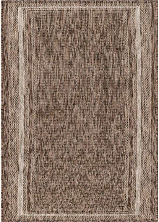 2' 7 x 10' Easy-Clean Border Indoor / Outdoor Runner Rug