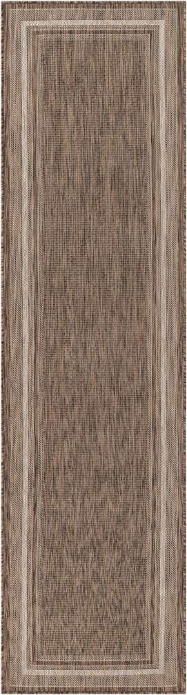 2' 7 x 10' Easy-Clean Border Indoor / Outdoor Runner Rug