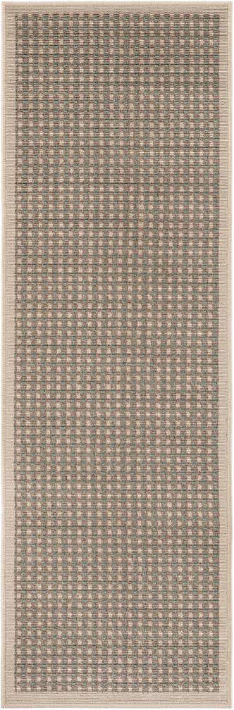 2' x 6' Easy-Clean Border Indoor / Outdoor Runner Rug