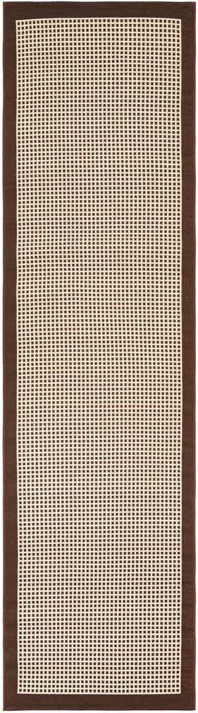2' 7 x 10' Easy-Clean Border Indoor / Outdoor Runner Rug