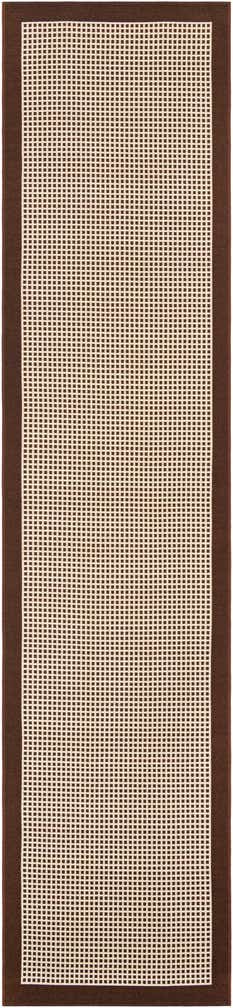 2' 7 x 12' Easy-Clean Border Indoor / Outdoor Runner Rug