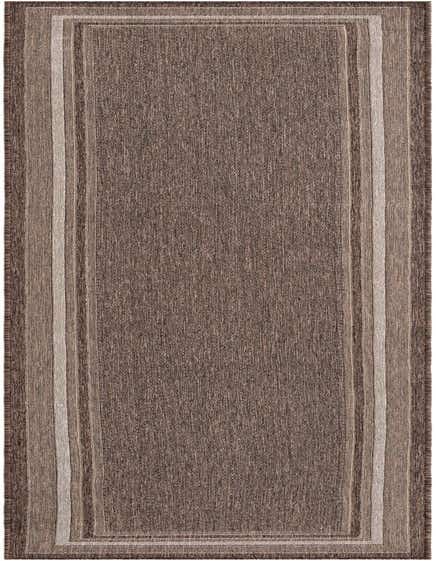 2' 7 x 12' Easy-Clean Border Indoor / Outdoor Runner Rug