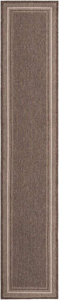 2' 7 x 14' Easy-Clean Border Indoor / Outdoor Runner Rug