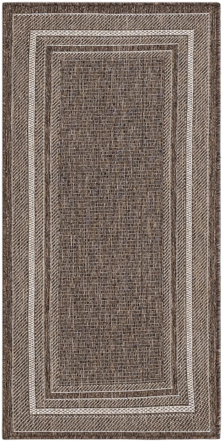 Primary image 2' x 4'  Washable Border Indoor / Outdoor Runner Rug