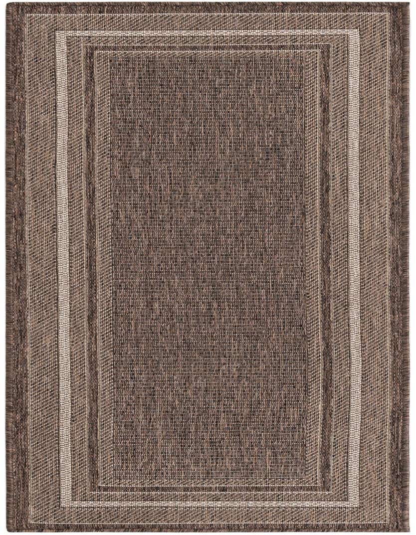 2' x 5' Easy-Clean Border Indoor / Outdoor Runner Rug