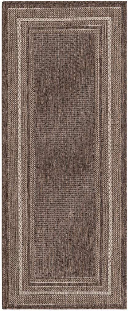 2' x 5' Easy-Clean Border Indoor / Outdoor Runner Rug