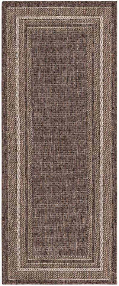Detail image of 2' x 5' Easy-Clean Border Indoor / Outdoor Runner Rug