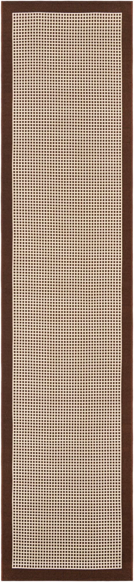2' 7 x 12'  Washable Border Indoor / Outdoor Runner Rug