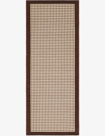 2' x 5' Easy-Clean Border Indoor / Outdoor Runner Rug