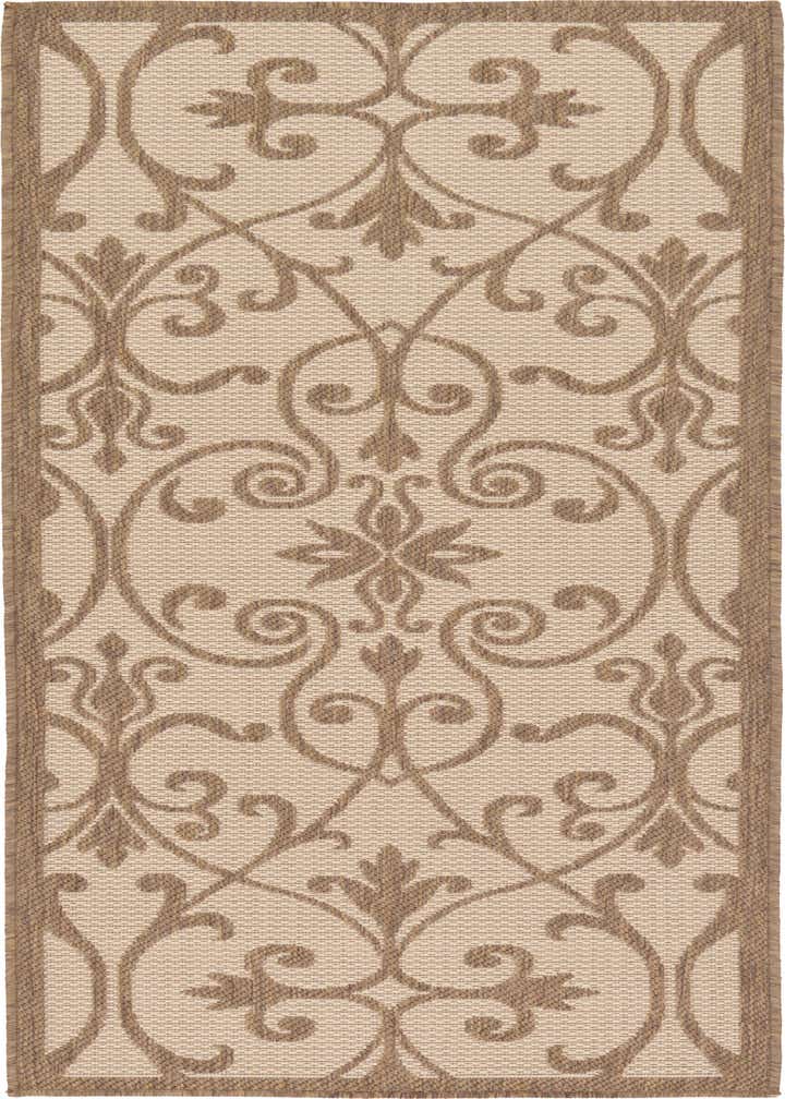 2' 2 x 6' Easy-Clean Botanical Indoor / Outdoor Runner Rug