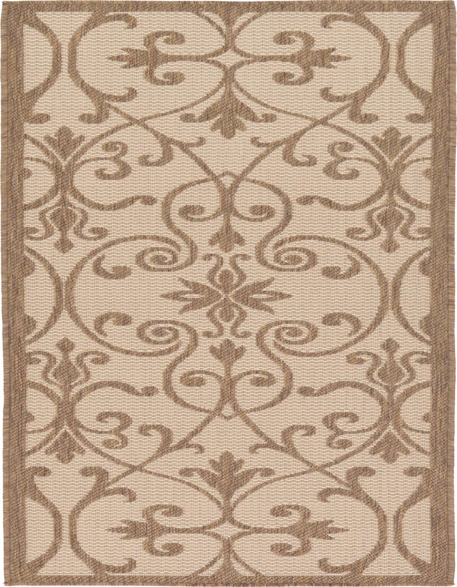 2' 2 x 6' Easy-Clean Botanical Indoor / Outdoor Runner Rug
