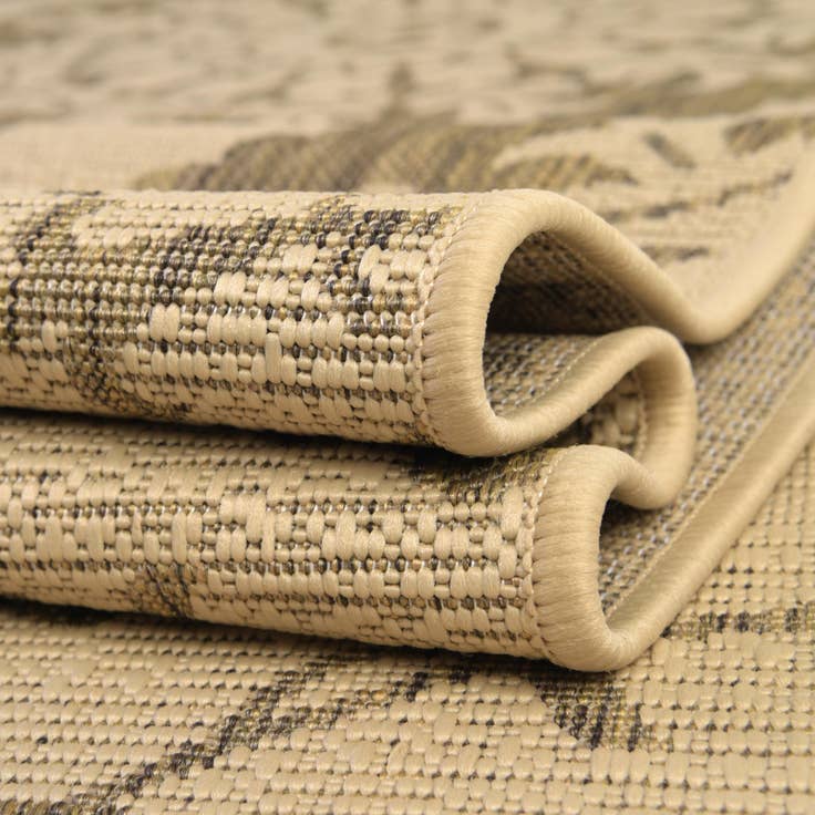 Detail image of 2' 2 x 6' Easy-Clean Botanical Indoor / Outdoor Runner Rug