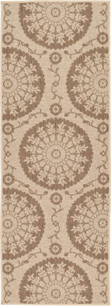 2' 2 x 6' Easy-Clean Botanical Indoor / Outdoor Runner Rug