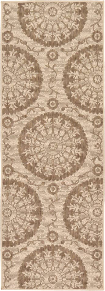 Detail image of 2' 2 x 6' Easy-Clean Botanical Indoor / Outdoor Runner Rug