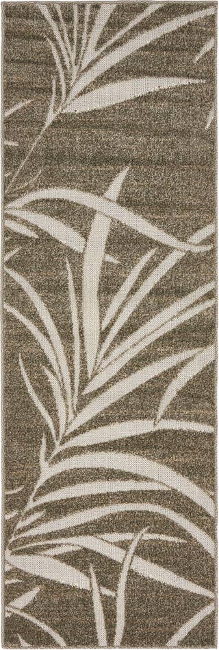 Detail image of 2' x 6' Easy-Clean Botanical Indoor / Outdoor Runner Rug