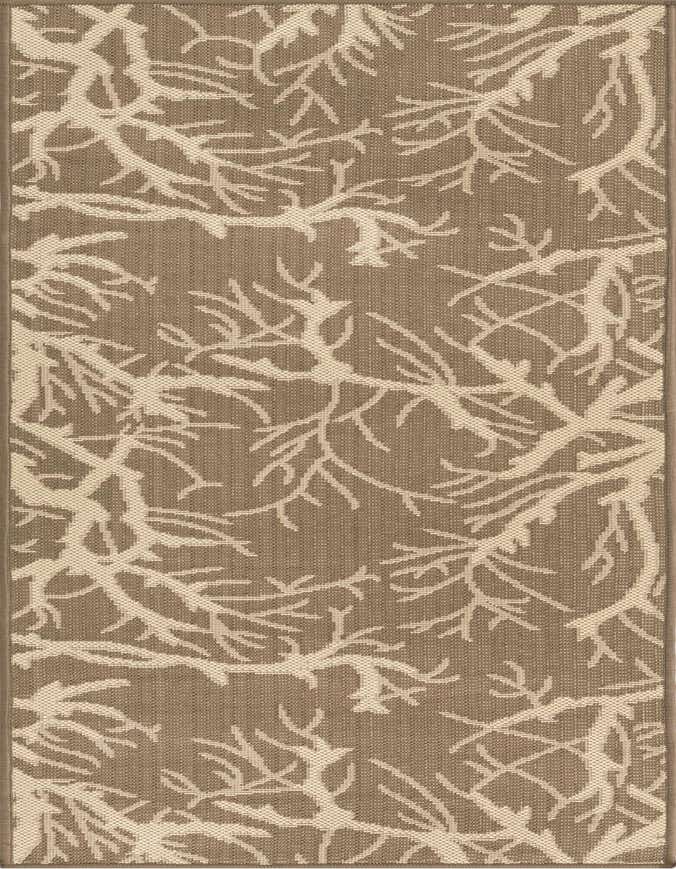 2' x 6' Easy-Clean Botanical Indoor / Outdoor Runner Rug