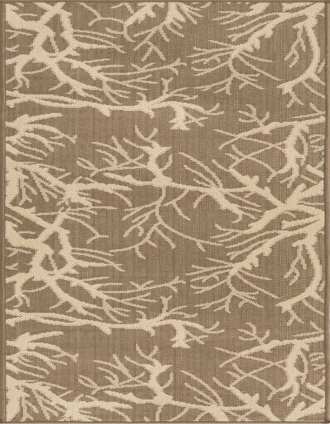 Detail image of 2' x 6' Easy-Clean Botanical Indoor / Outdoor Runner Rug