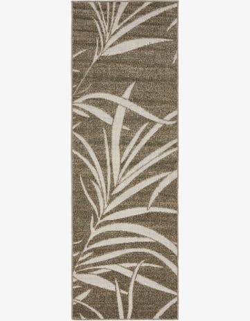 2' x 6' Easy-Clean Botanical Indoor / Outdoor Runner Rug