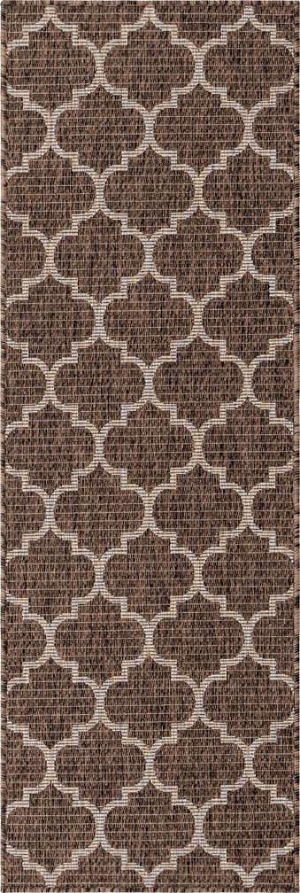 60cm x 185cm Easy-Clean Lattice Indoor / Outdoor Runner Rug
