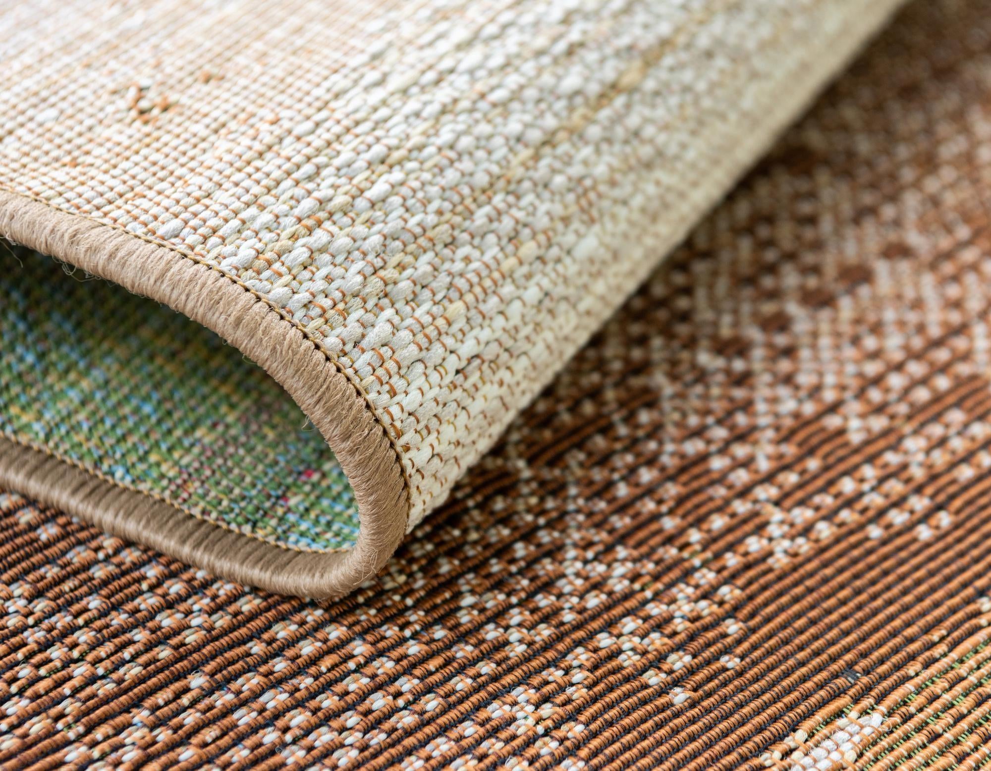 2' 7 x 5' 3 Easy-Clean Modern Indoor / Outdoor Runner Rug