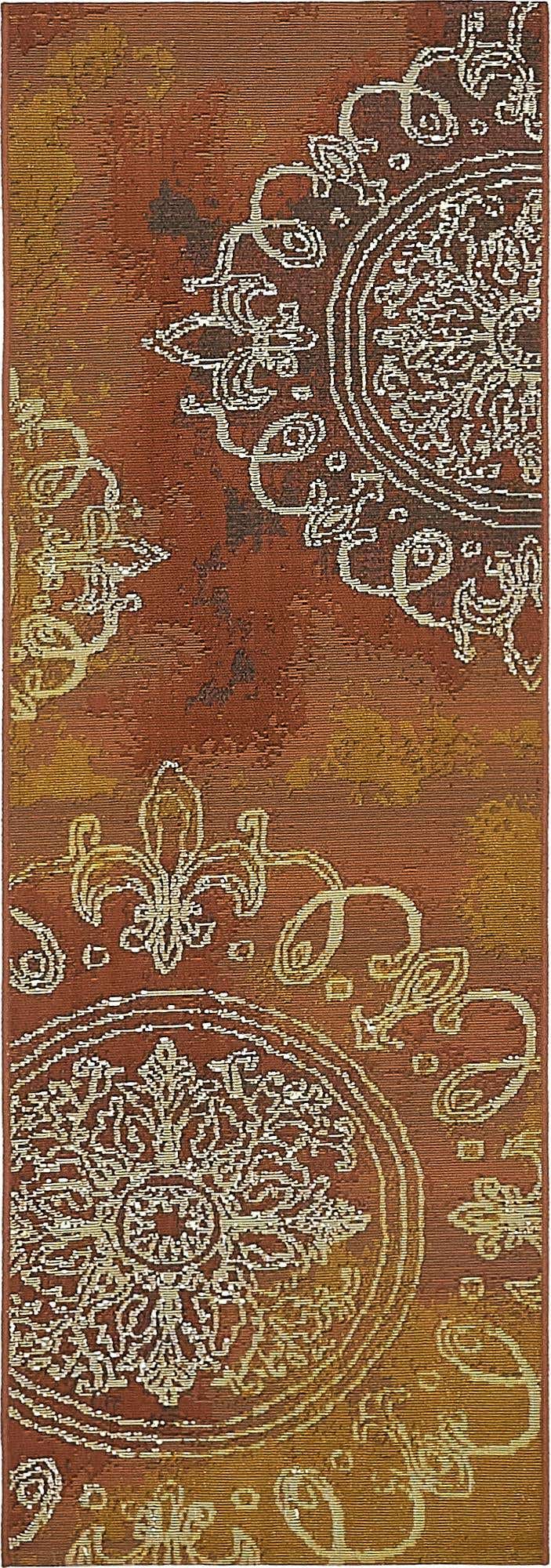 2' x 6' Easy-Clean Modern Indoor / Outdoor Runner Rug