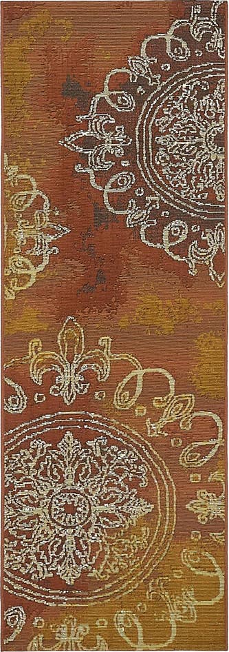 Detail image of 2' x 6' Easy-Clean Modern Indoor / Outdoor Runner Rug