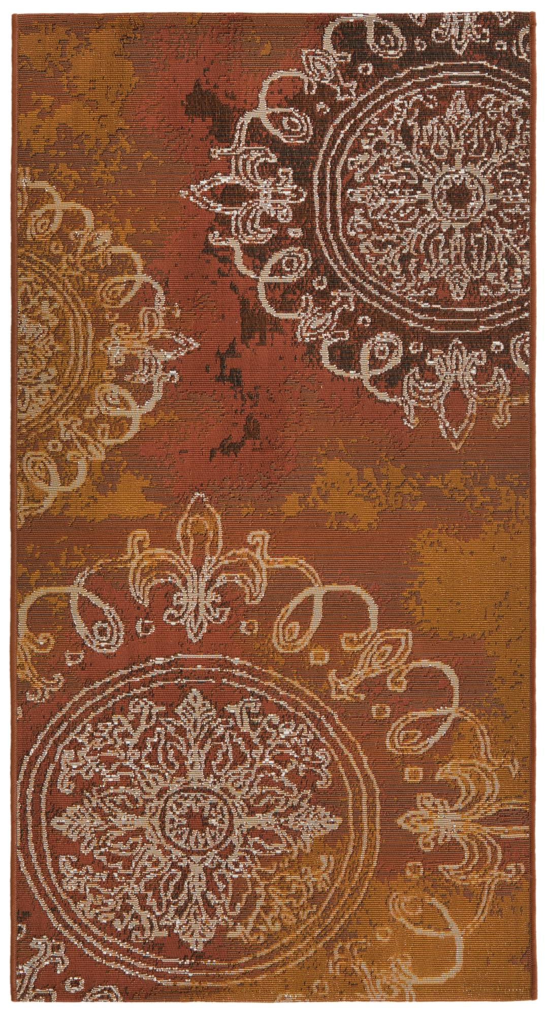 2' 7 x 5' 3 Easy-Clean Modern Indoor / Outdoor Runner Rug