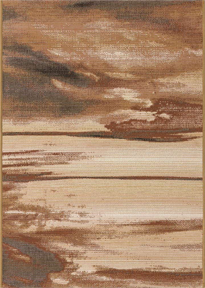 2' 7 x 5' 3 Easy-Clean Modern Indoor / Outdoor Runner Rug