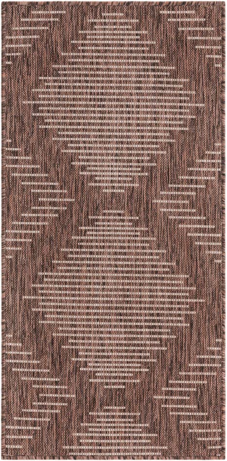 Detail image of 2' x 4' Easy-Clean Modern Indoor / Outdoor Runner Rug