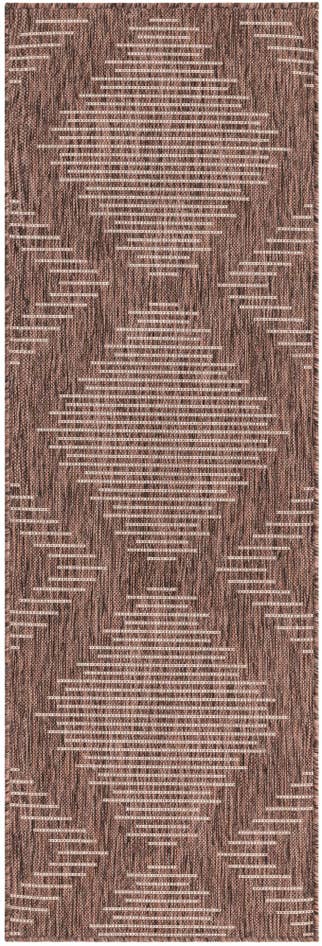 Detail image of 2' x 6' Easy-Clean Modern Indoor / Outdoor Runner Rug