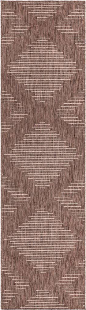 2' 7 x 12' Easy-Clean Modern Indoor / Outdoor Runner Rug