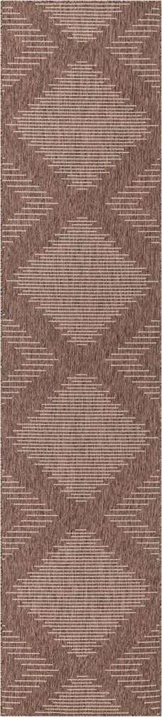 3' 3 x 14' Easy-Clean Modern Indoor / Outdoor Runner Rug