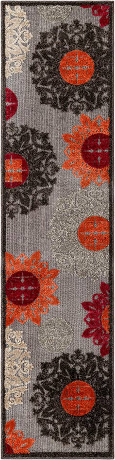 Detail image of 2' x 8' Easy-Clean Modern Indoor / Outdoor Runner Rug