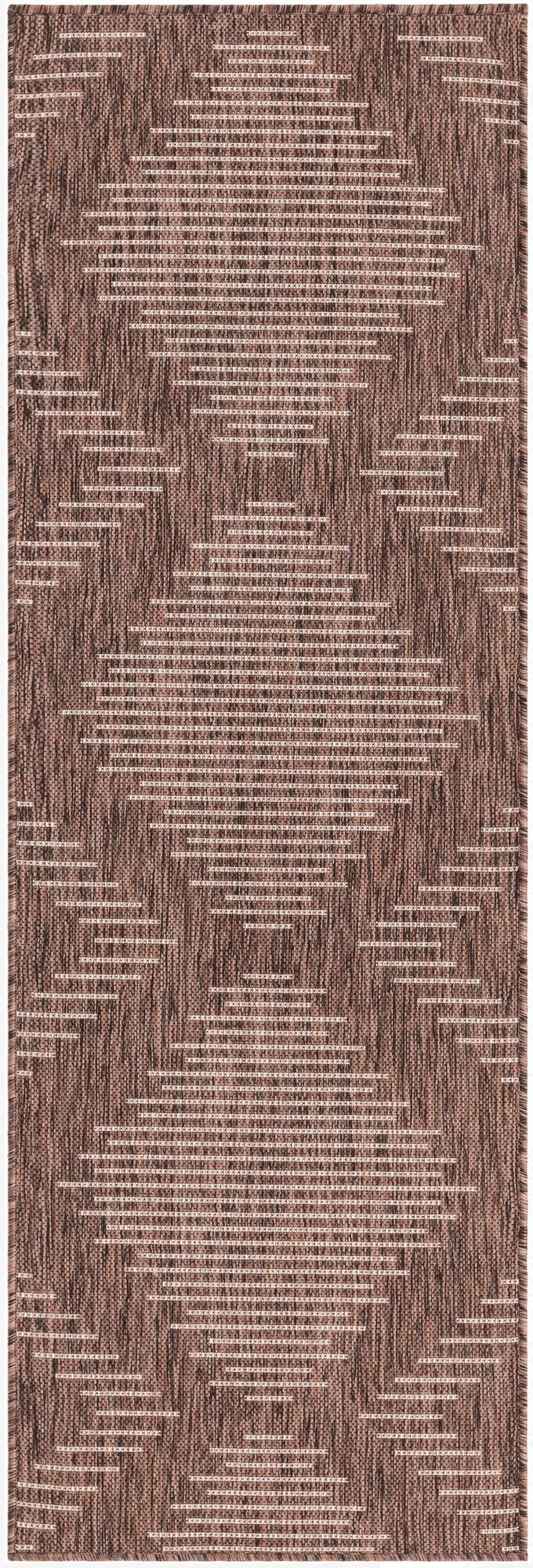 Primary image 2' x 6'  Washable Modern Indoor / Outdoor Runner Rug