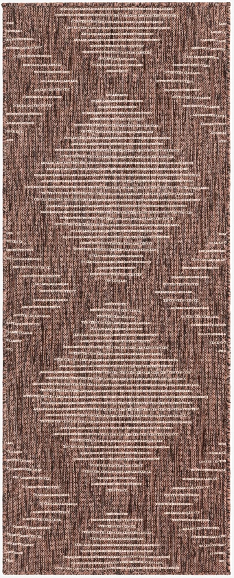 Primary image 2' x 5' 3  Washable Modern Indoor / Outdoor Runner Rug