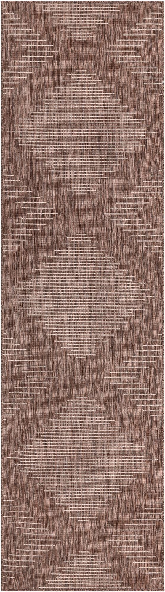 2' 7 x 12'  Washable Modern Indoor / Outdoor Runner Rug