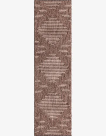 2' 7 x 12' Easy-Clean Modern Indoor / Outdoor Runner Rug